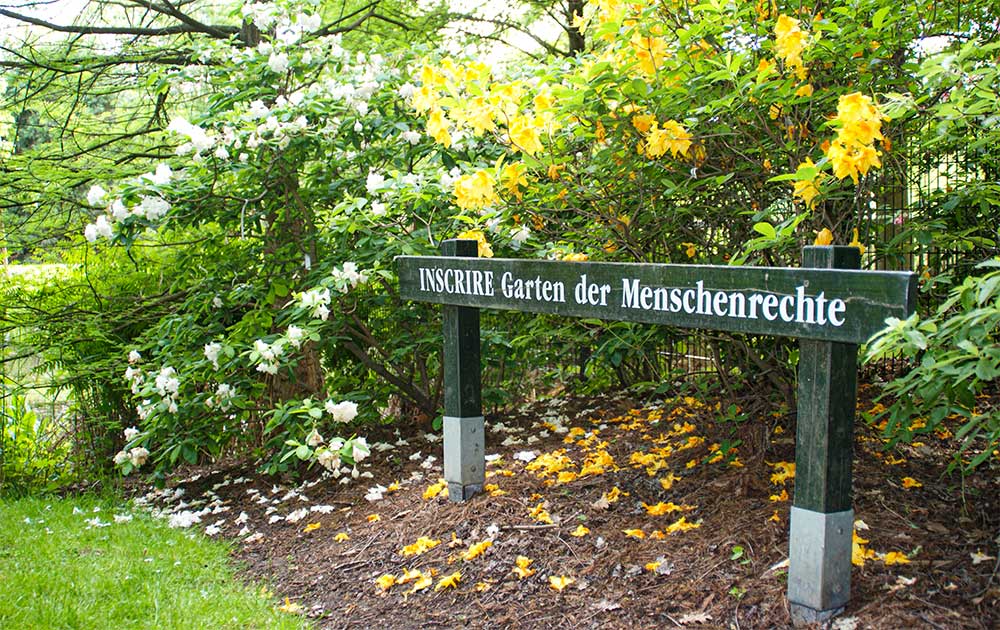 Garten der Menschenrechte im Rhododendronpark in Bremen